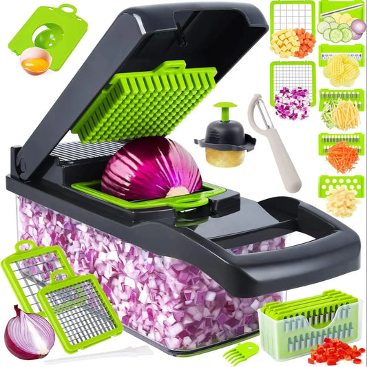 16-in-1 Kitchen Slicer with Cleaver Blade