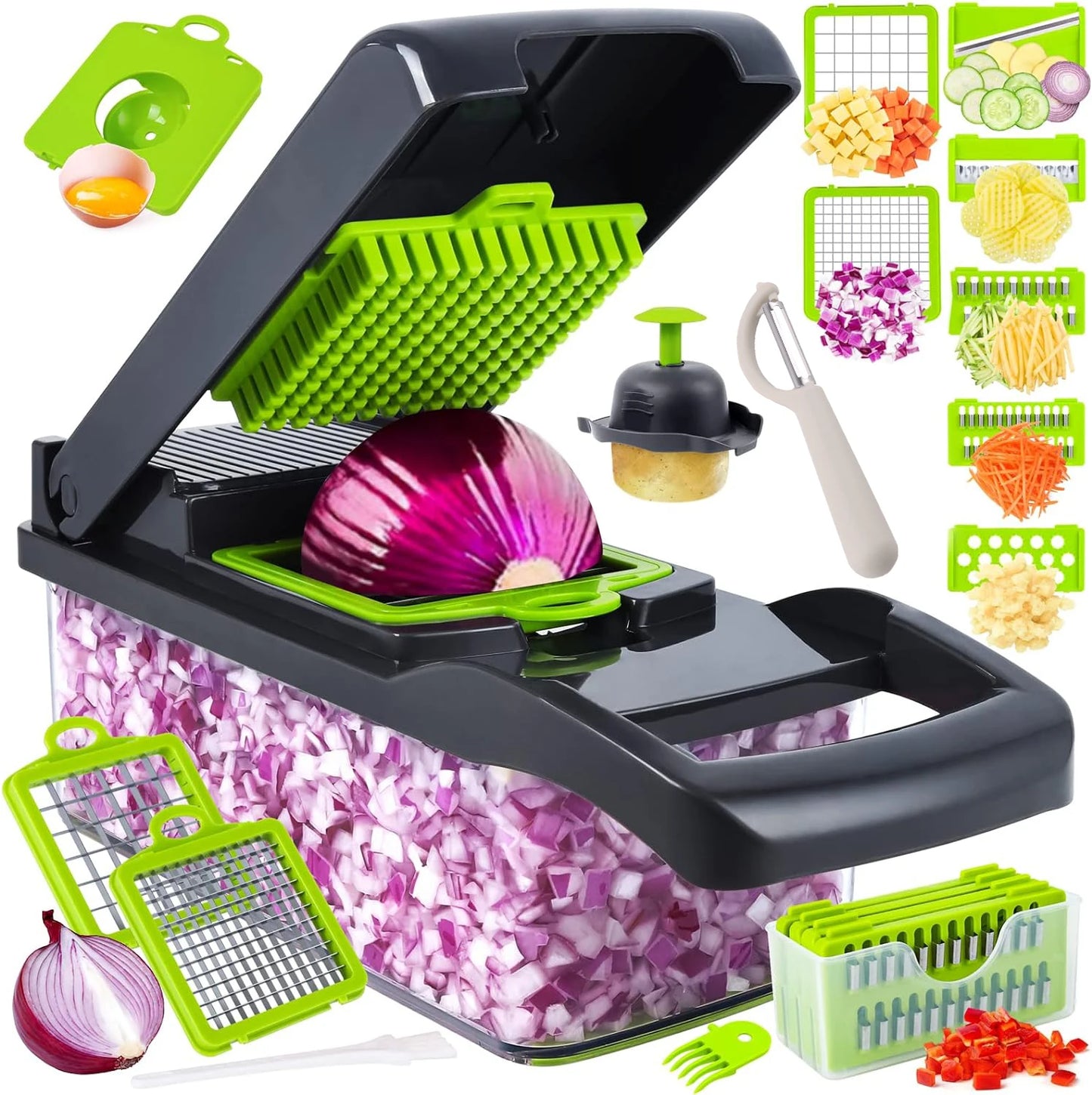 16-in-1 Kitchen Slicer with Cleaver Blade